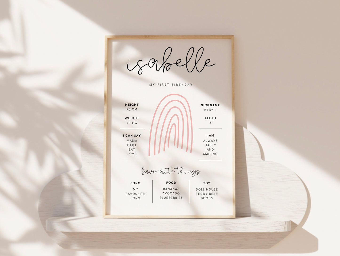 Minimalist Birth Announcement Print