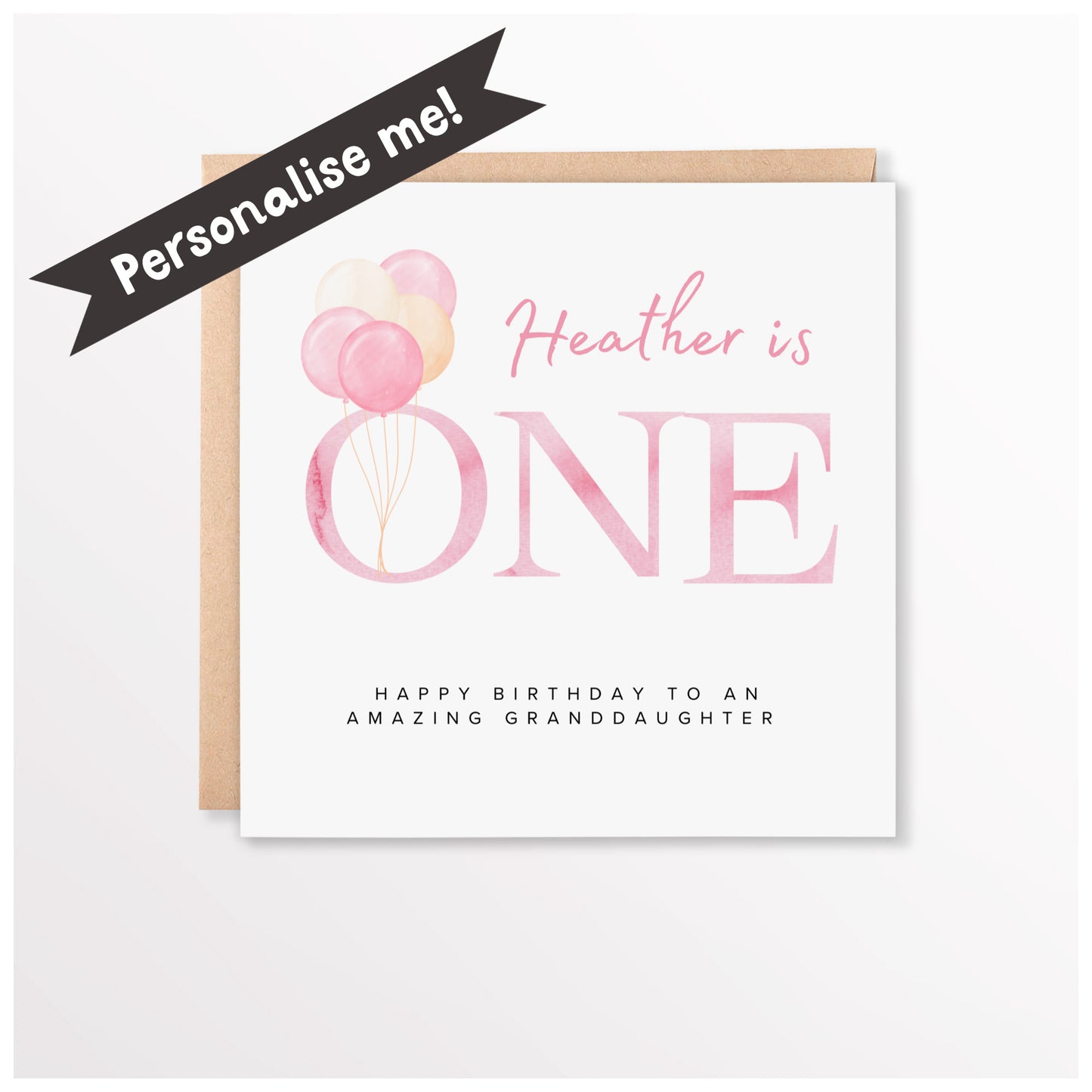 Personalised First Birthday Card