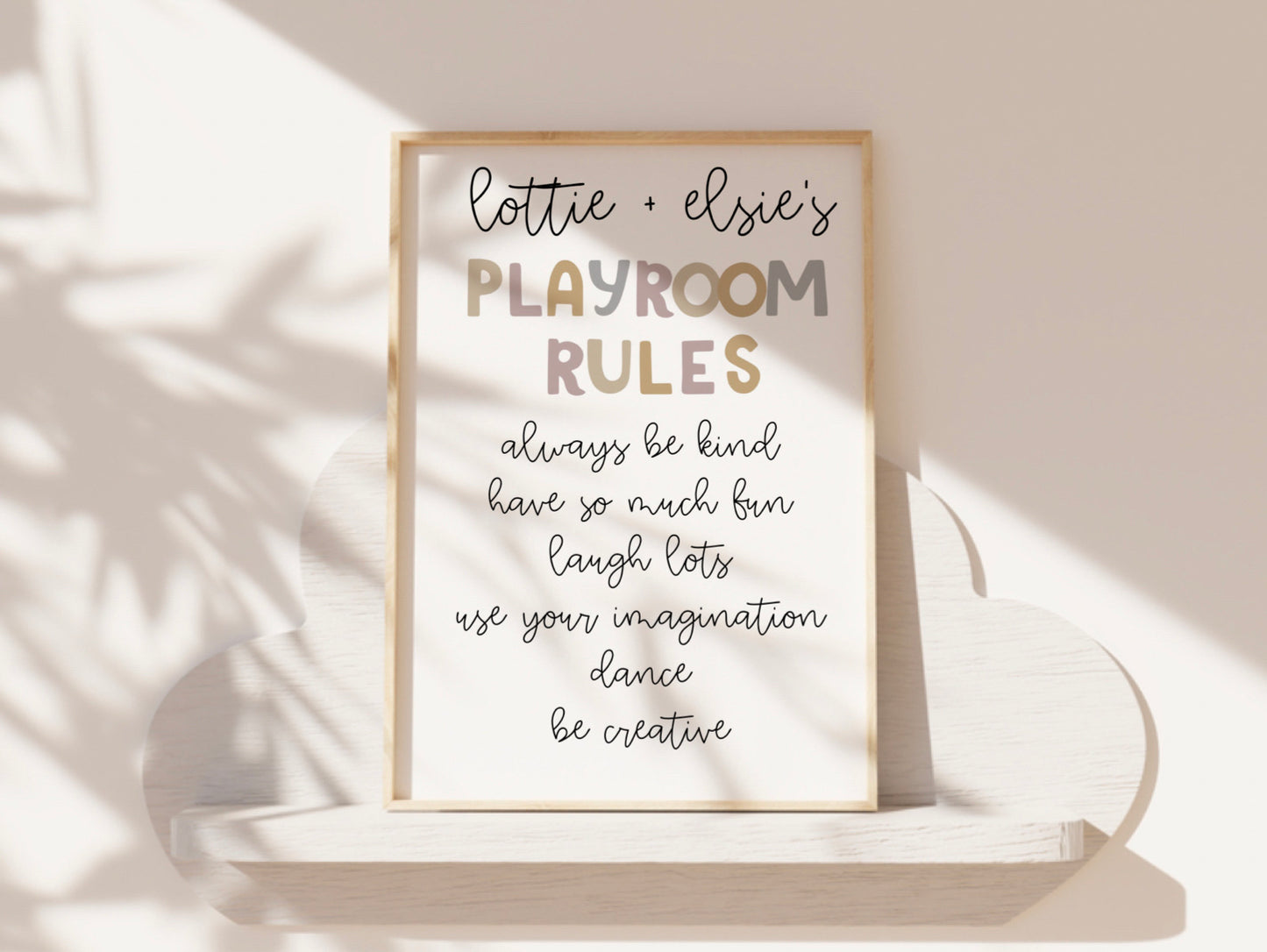 Personalised Playroom Rules Print