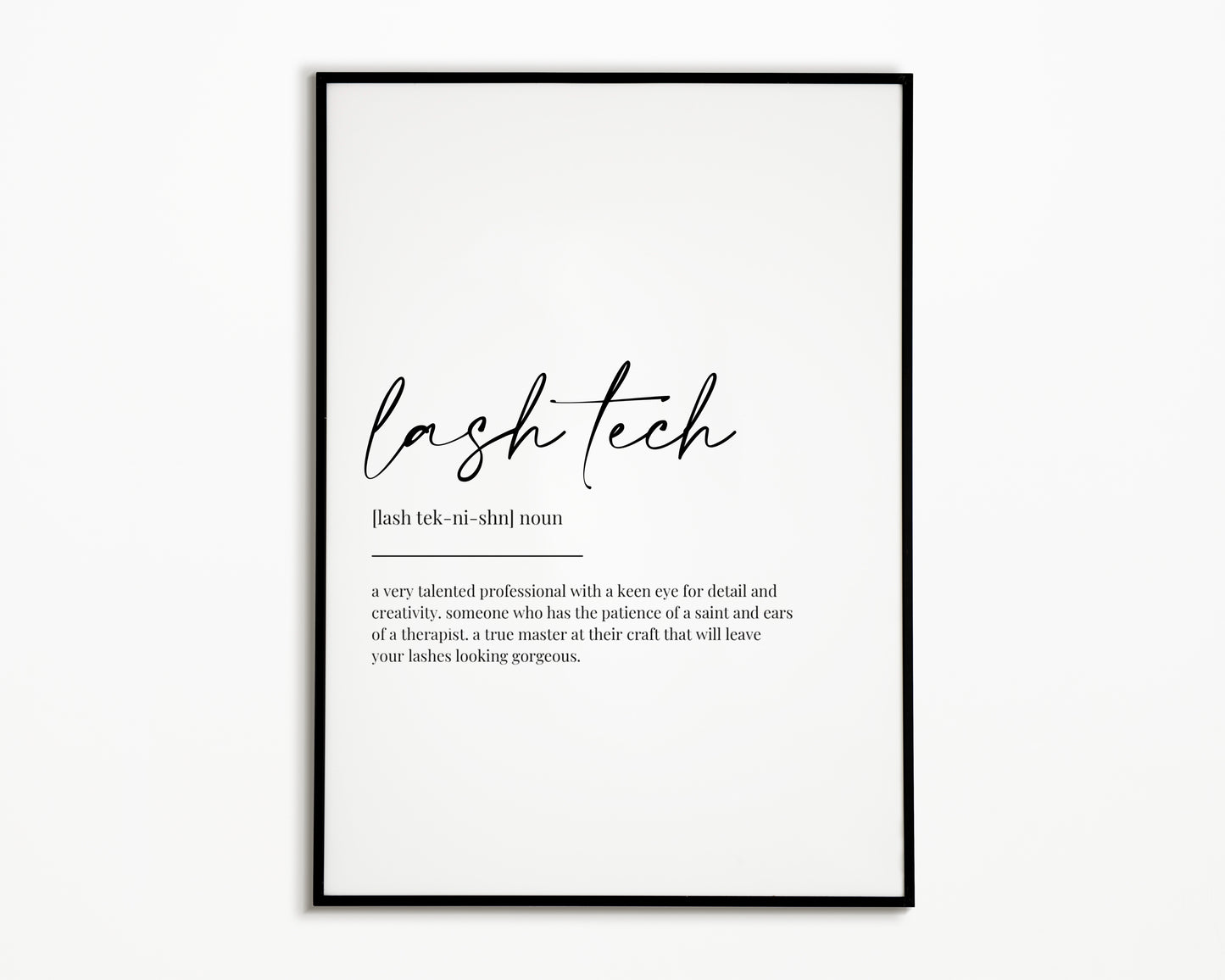 Lash Tech Definition Print A4