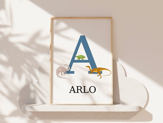 Dino Initial Print A4