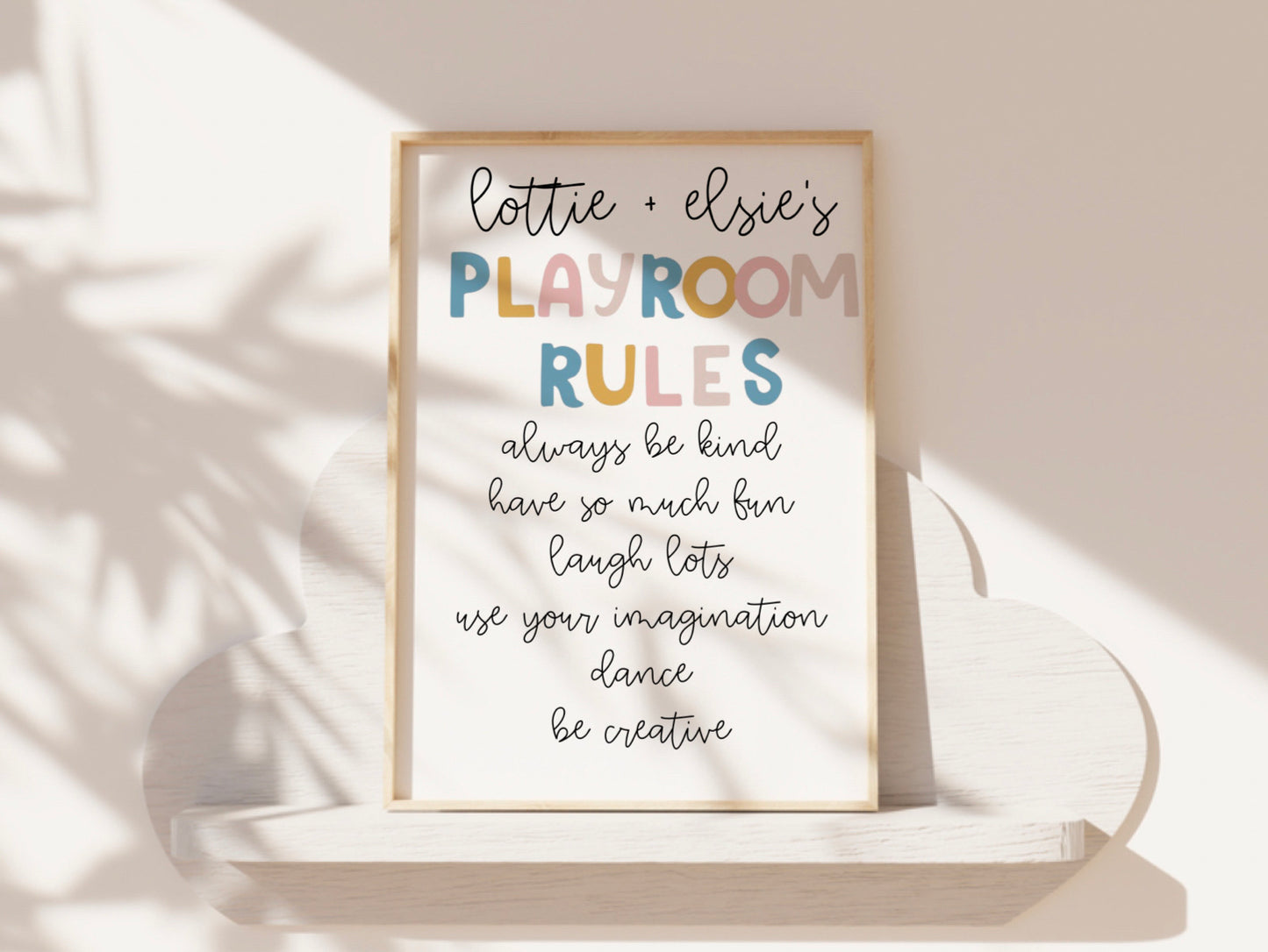 Personalised Playroom Rules Print