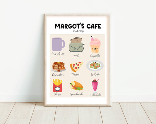 Personalised Cafe Sign Print