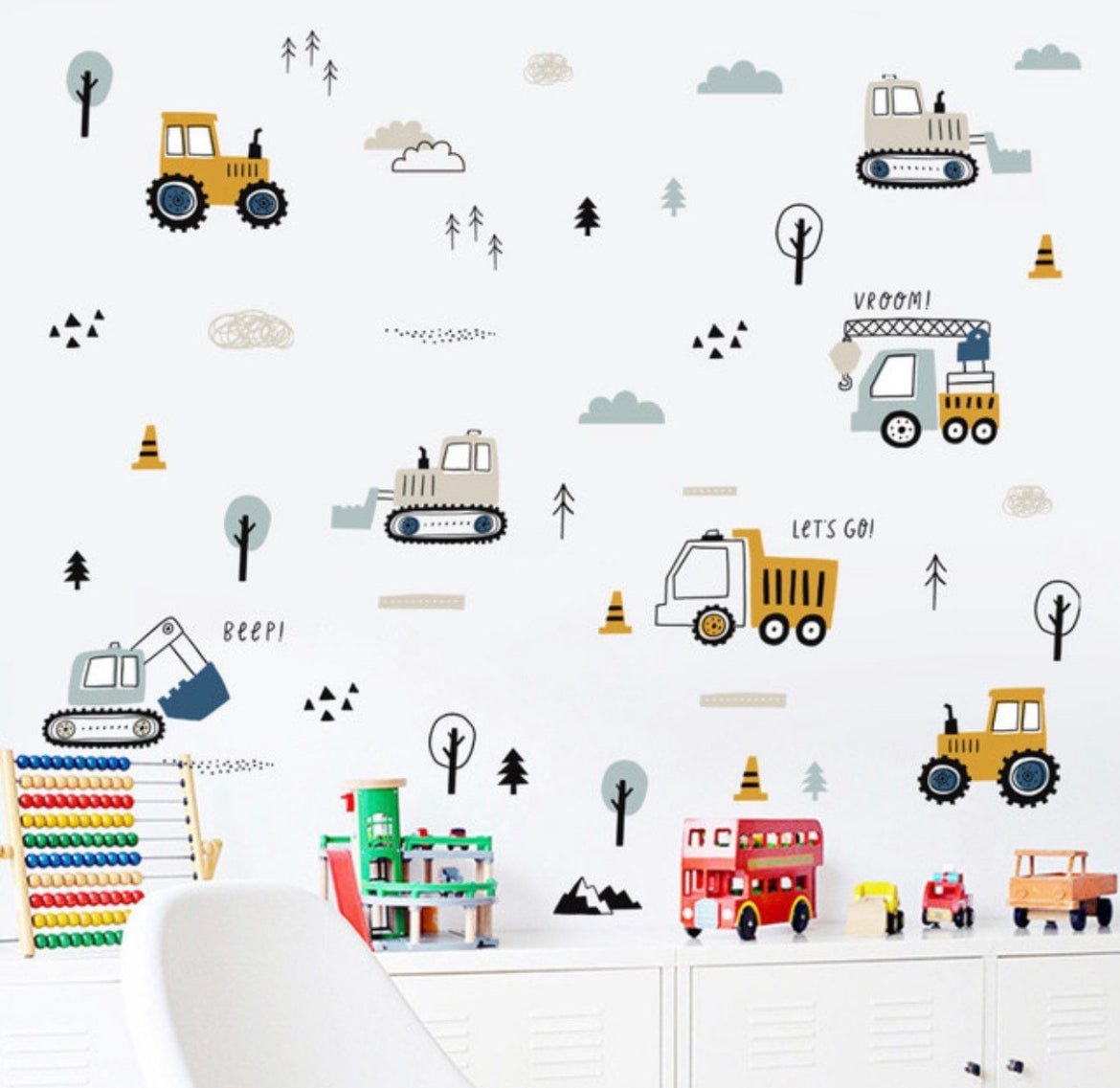 Construction Wall Stickers