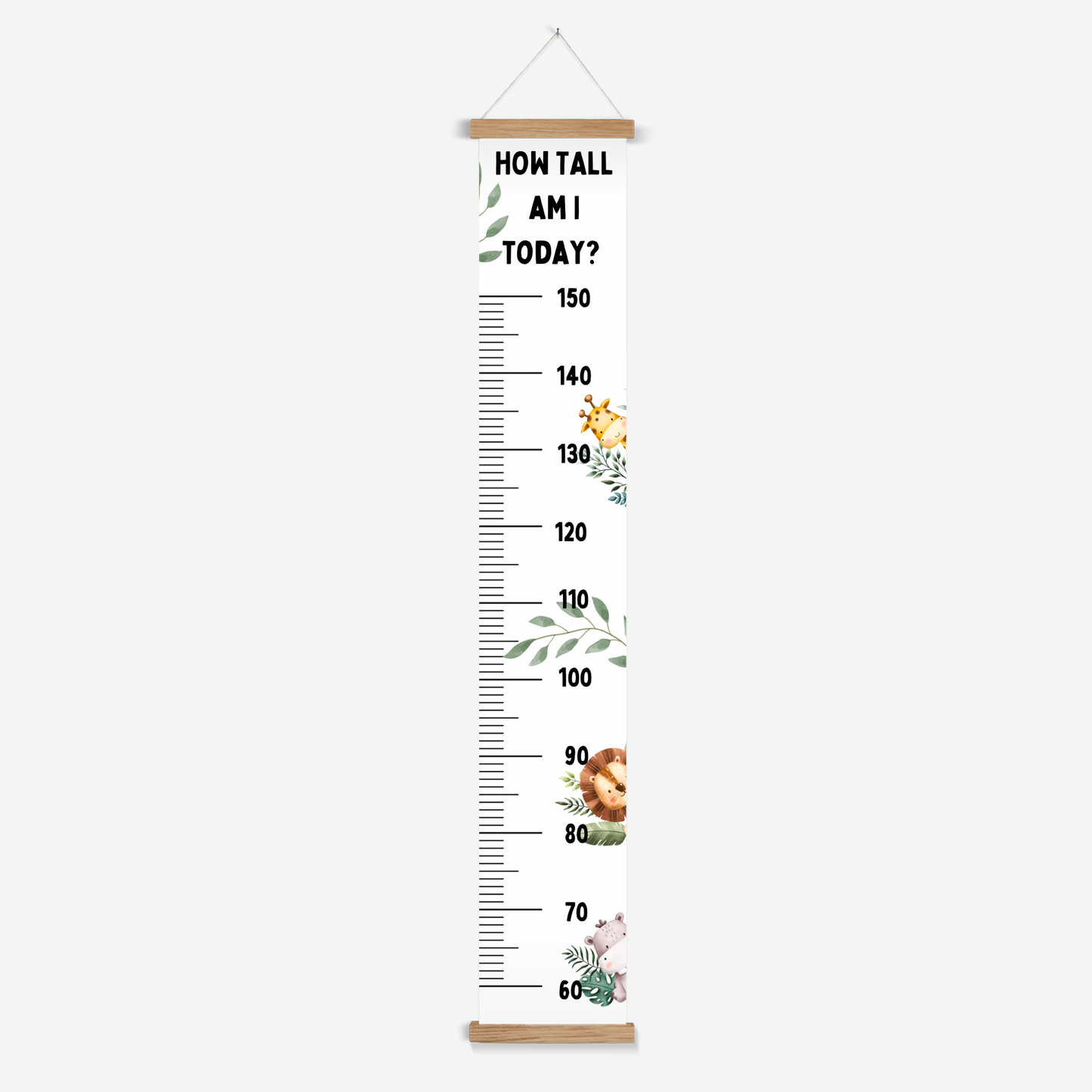 Jungle Animals Height Chart