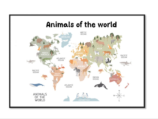 Animals Of The World A4