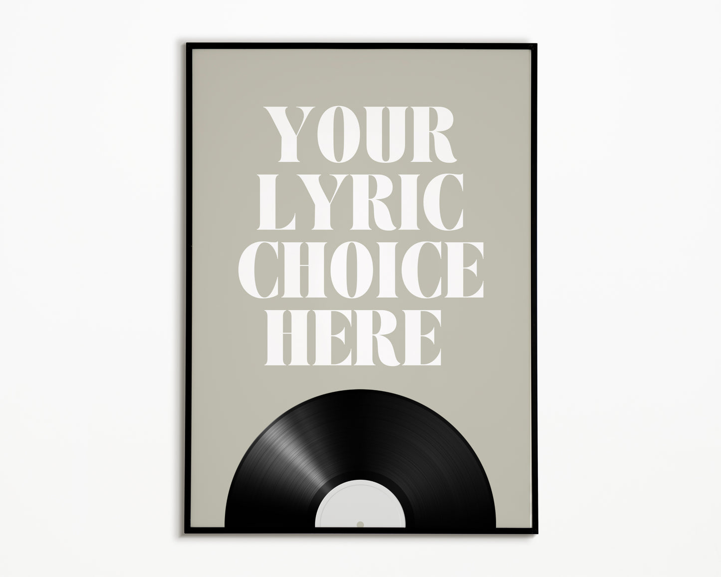 Custom Song Lyrics Print A4